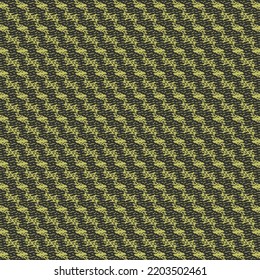 Retro textile material, a pattern with shaken oblique stripes alternating in yellow and black. Cotton cloth texture. Abstract vector.