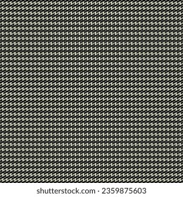 Retro textile material, woven in black and white, with a pattern composed of stitches and small elements arranged in a horizontal chain. Cotton fabric for blazers, skirts, caps and others.