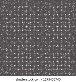 Retro textile pattern. Tweed fabric texture. Distressed checked  background. Vector illustration.