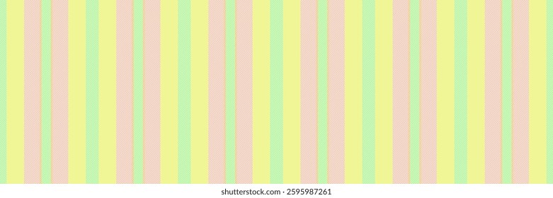 Retro textile pattern vector, dining background lines seamless. Ragged stripe fabric vertical texture in lime and light colors palette.