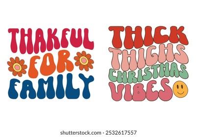 Retro Thanksgiving Bundle Thanksgiving Shirt Fall Autumn Shirt Thanksgiving Groovy Than