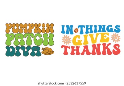 Retro Thanksgiving Bundle Thanksgiving Shirt Fall Autumn Shirt Thanksgiving Groovy Than
