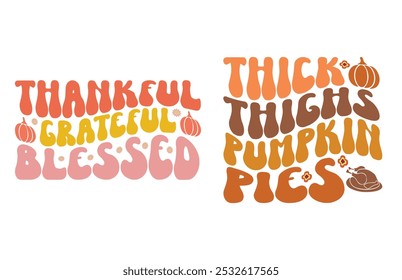 Retro Thanksgiving Bundle Thanksgiving Shirt Fall Autumn Shirt Thanksgiving Groovy Than