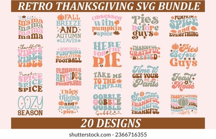 Retro Thanksgiving EPS Bundle ,Single Design