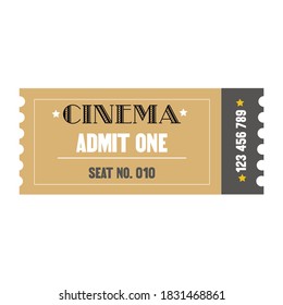 Billete retro para cine