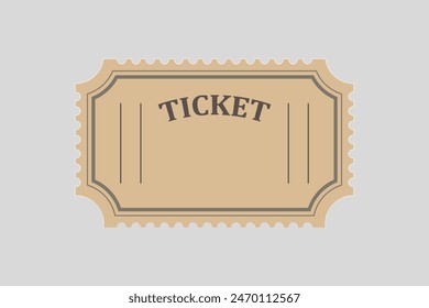 Ticket retro, maqueta de Cupón. Diseño de Plantilla para espectáculos, eventos, tarjetas de embarque.