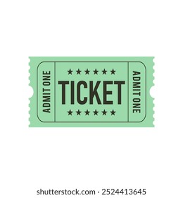 Retro ticket design template. Admit one. Ticket for cinema, movie,circus,carnival, film,festival etc. Vector illustration