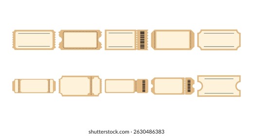 Retro Ticket Illustration Vector Collection