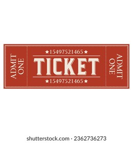 Retro Ticket templates on white background. Vector art illustration