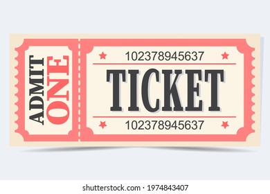Retro tickets. Vintage. Old style. Classic vintage retro ticket for movies parties, cinema, theatre, circus and other events.
