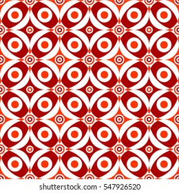 Retro tile pattern - editable, vector, background, wallpaper (Red)