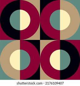 Retro tile print! Pattern is vector, scalable, editable and high-resolution for web and print use.