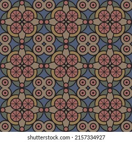 Retro tile seamless pattern. Art deco style decorative ornament 