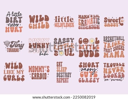 Retro Toddler Funny Kids Bundle for T-shirt design or others.