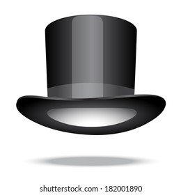 Retro top hat on white