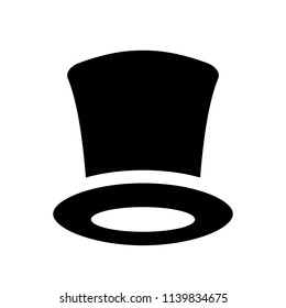 Retro tophat vector icon isolated on white background