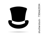 Retro tophat vector icon on white background