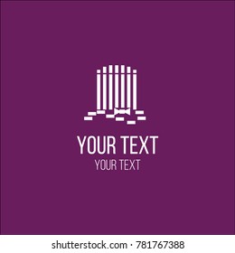 Retro tophat vector icon on purple background