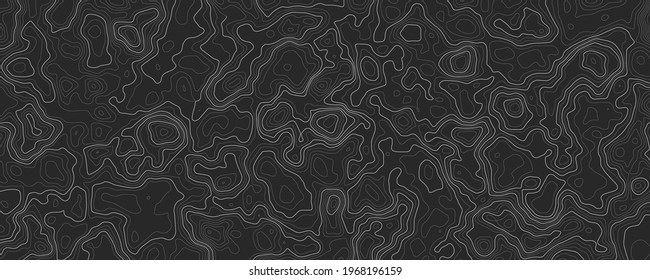 Retro topographic map. Geographic contour map. Abstract outline grid, vector illustration.