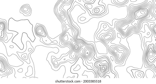 Retro topographic map, great design for any purposes. Abstract pattern in the form of topological map of heights. Topological landscape  on white  background.