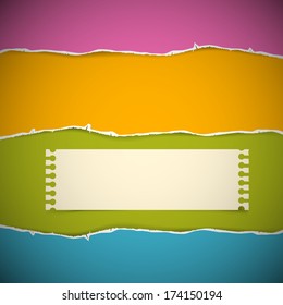Retro Torn Paper Vector Background