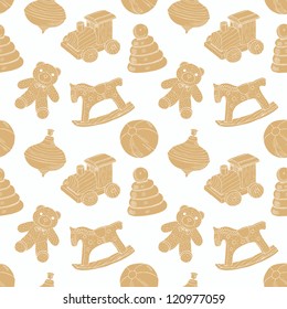 retro toys seamless pattern