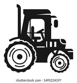 Retro tractor icon. Simple illustration of retro tractor vector icon for web design isolated on white background
