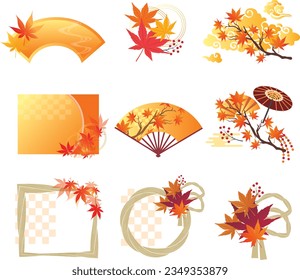 Retro and traditional autumn leaves with a sense of luxury
