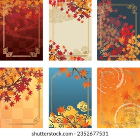 Retro and traditional autumn leaves with a sense of luxury
