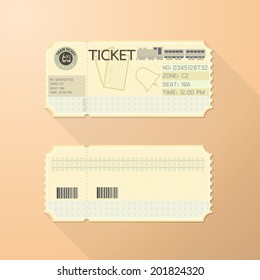 Retro Train Ticket Card Classic design