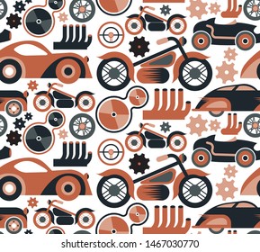Retro transport pattern geometric style design