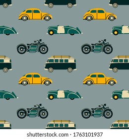 Geometrisches Retro-Transportmuster für Kinder