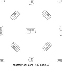 Retro travel trailer pattern seamless vector repeat geometric for any web design