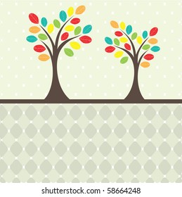 Retro tree. vector illustration