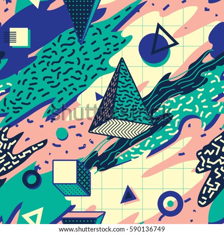 retro trendy geometric shape