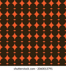 RETRO trendy seamless pattern with Brown orange