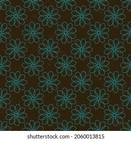 RETRO trendy seamless pattern with Brown and blue
