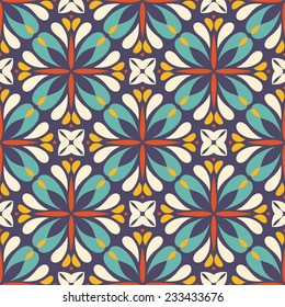 RETRO trendy seamless pattern with Victorian motives, TILE PATTERN 