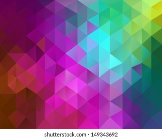 Retro triangle background - vector illustration