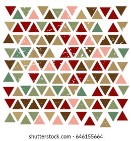 Retro triangle colourful background.