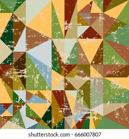 retro triangle grunge background pattern,tessellation, vector