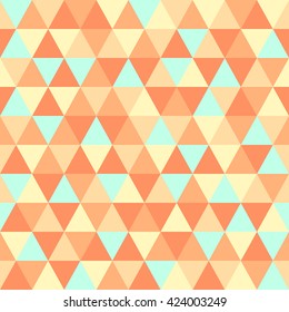 Retro triangle pattern. Vector illustration. Geometric abstract texture.