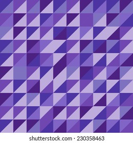 Retro triangle pattern with violet background, stock vector