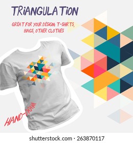 Retro triangle print for your clothes