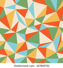 Retro Triangle seamless colorful pattern