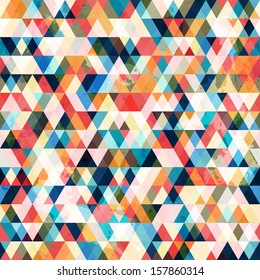 retro triangle seamless pattern