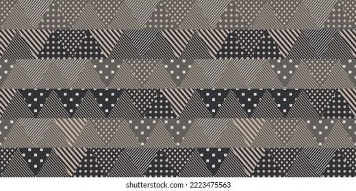 Retro triangle vector seamless pattern