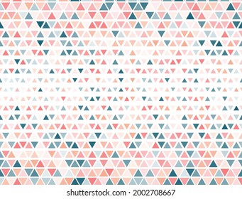 Retro triangles halftone backdrop. Triangular fade elements cover background. Stylish triangles halftone graphics.
