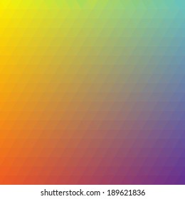 Retro triangular background. Colorful hipster pattern with triangle mosaic.