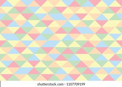 Retro triangular pastel background, Colorful geometric backdrop, vector
